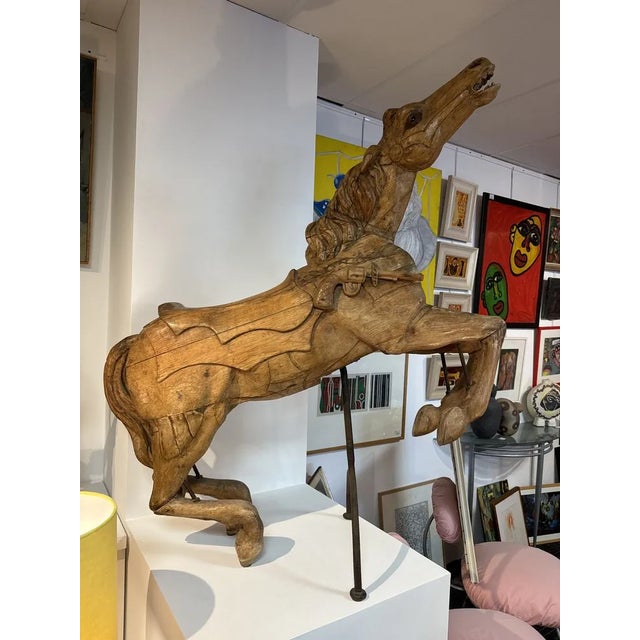 Light Yellow Carousel Horse, 19th Century For Sale - Image 8 of 9