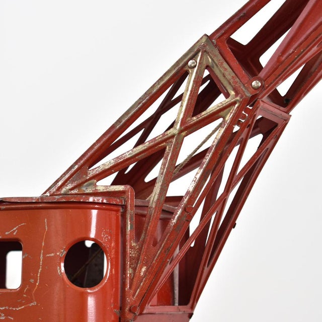 Vintage Metal Toy Crane by Joustra, 1950s For Sale - Image 4 of 9