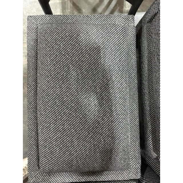 1960s Vintage Parsons-Style Matching Chairs & Ottomans Newly Upholstered - 2 Sets For Sale - Image 11 of 16