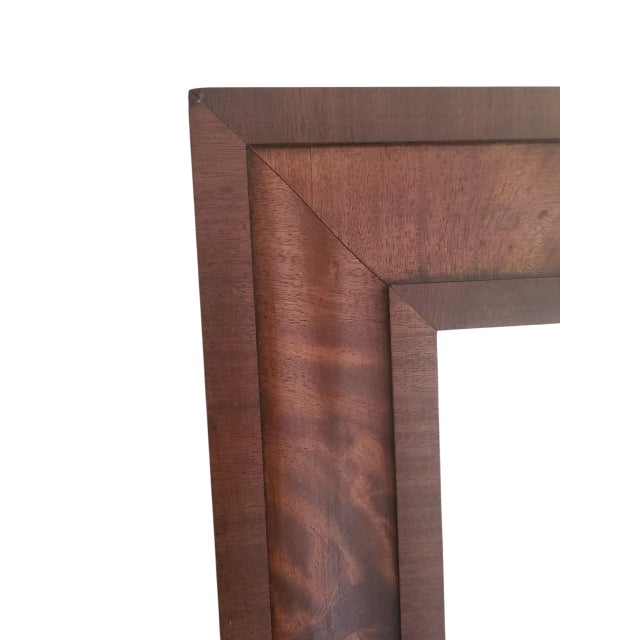 Traditional 19th Century American Empire Flame Mahogany Ogee Wall Mirror For Sale - Image 3 of 9