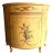 Vintage Hand Painted Half-Moon Cabinet For Sale