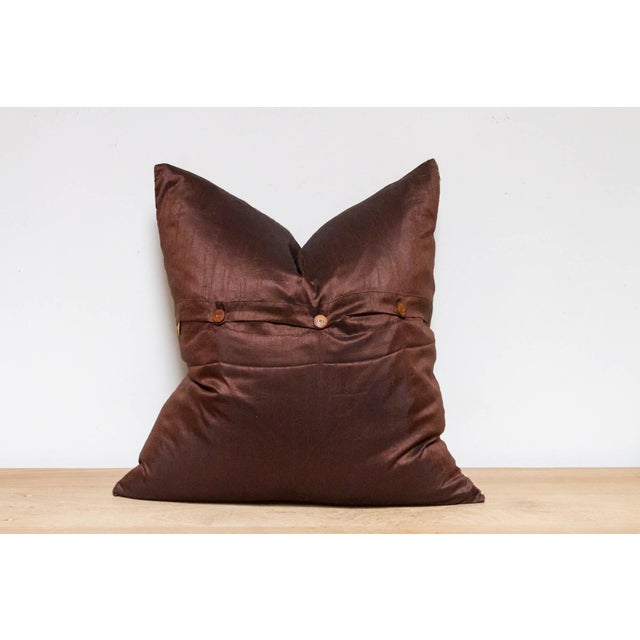 Syrah Festive Silk Euro Pillow Cover For Sale In Los Angeles - Image 6 of 7
