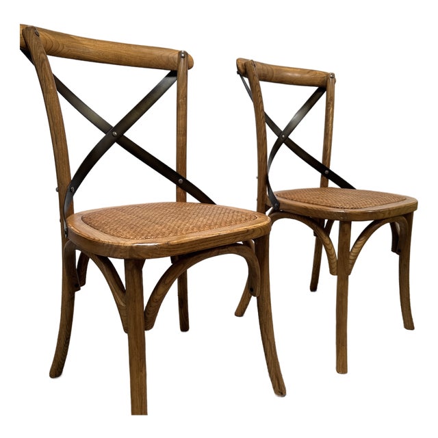 Arhaus Cadence Tan Chairs, Pair For Sale