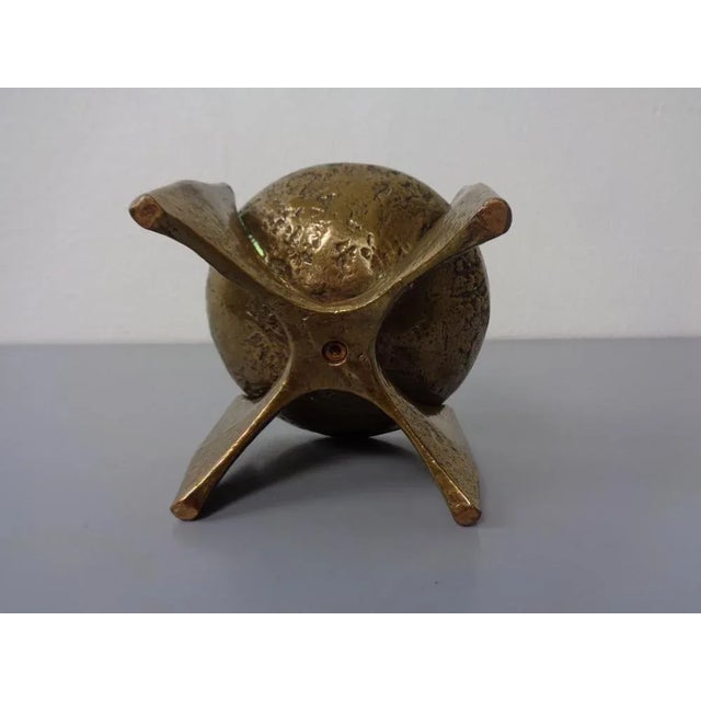 Metal Brutalist Bronze Candleholder by Michael Harjes, 1960s For Sale - Image 7 of 11