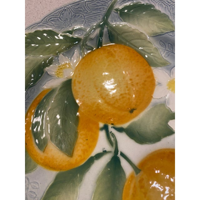 French Country Vintage St. Clement Faience France Decorative Plate For Sale - Image 3 of 6