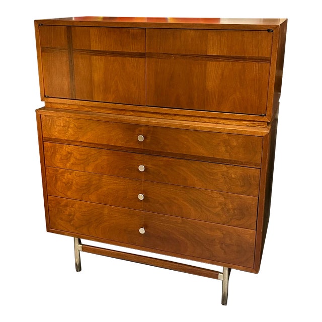 1960s Kroehler Signature Rosewood & Walnut Highboy Dresser - Mid Century Modern - Vintage For Sale