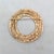 1970s Modernist matte goldtone textured wired circle or wreath with shiny "woven" or gathered sections brooch with...
