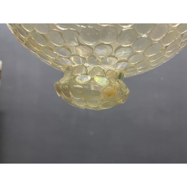 Vintage Iridescent Glass Mosaic Pendant Light with Bronze Fittings, 1960s For Sale - Image 4 of 16