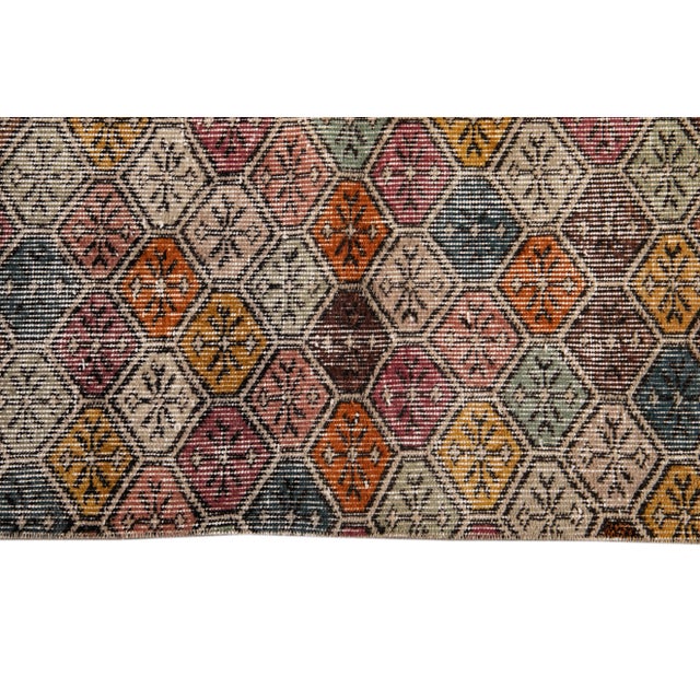 Vintage Turkish Scatter Wool Rug 4 X 6 For Sale - Image 10 of 13