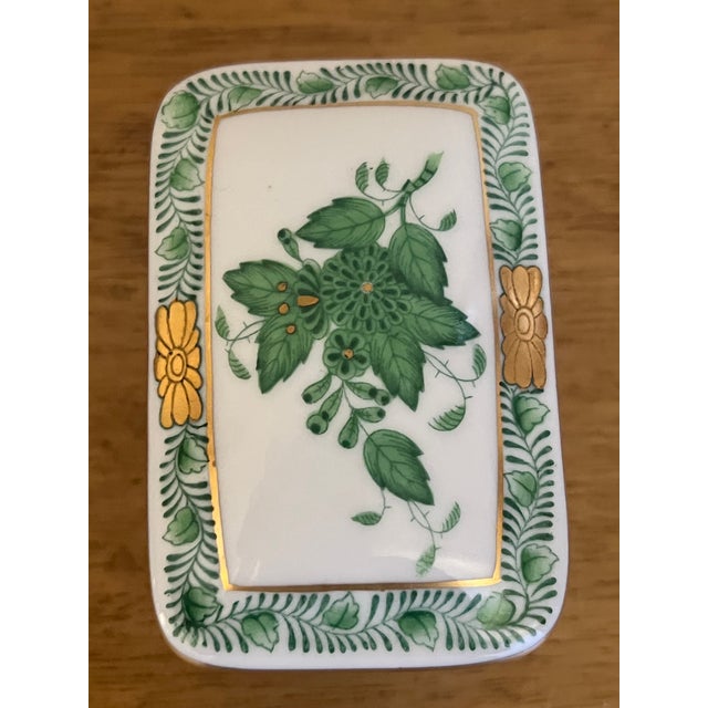 Hollywood Regency Herend Lidded Box, Hand Painted, Mid 20th Century For Sale - Image 3 of 14