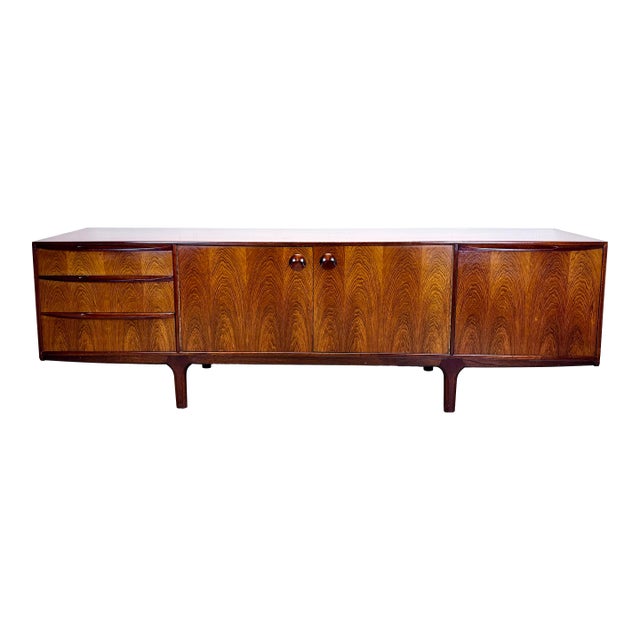 1960s Mid Century Modern Rosewood Sideboard Credenza by McIntosh For Sale