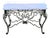 White Coffee Table in Wrought Iron with Marble Top, 1940 For Sale - Image 8 of 8