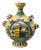 Mid-Century Modern Sicilian Caltagirone Ceramic Pilgrim Flask Majolica Vase, 1980 For Sale