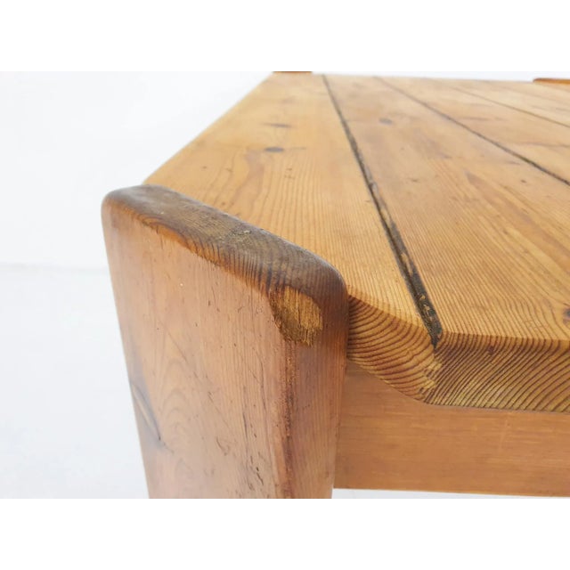 Pinewood Dining Table attributed to Ate van Apeldoorn, Netherlands, 1970s For Sale - Image 9 of 12