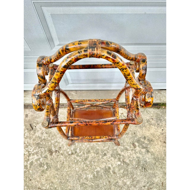 Vintage Faux Tortoise Bamboo Umbrella/Cane Stand For Sale - Image 4 of 10