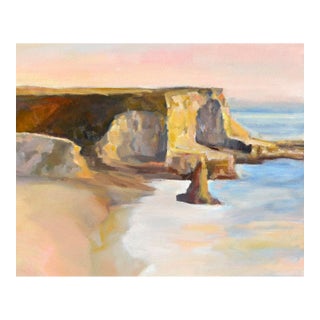 Davenport, California Sunset Plein Air Landscape by Brian Rounds For Sale