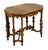 VINTAGE ANTIQUE Mediterranean Revival Old World Black Walnut & Pecan 36" Accent Table w. Intricate Turned Baluster Legs...