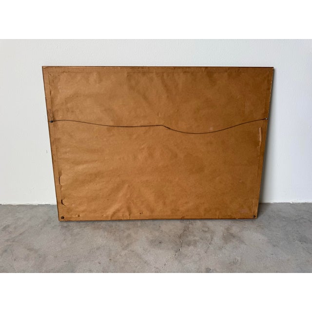 1980's Vintage R. Horwitz Lion Acrylic on Canvas Painting – Frame For Sale - Image 11 of 11