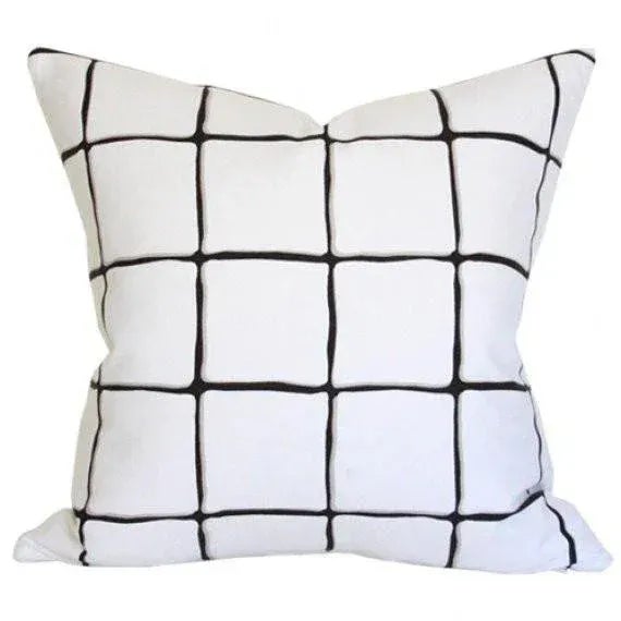 New pair of 22" square pillows covered in a designer fabric from Robert Allen Duralee with a beautiful black and grey...