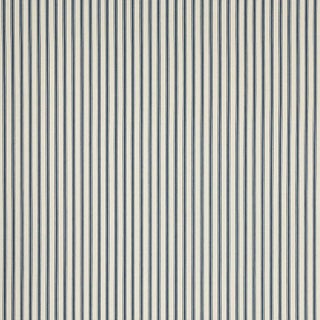 Sample - Schumacher Marquet Ticking Stripe Fabric in Navy For Sale