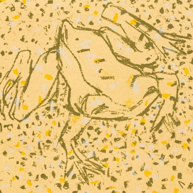 Manfred Schwartz (American, b. Poland, 1909-1970), "Frog at Etretat" in Green, Lithograph on Paper, mid 20th century,...