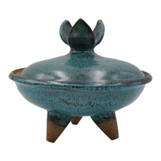 Mid 20th Century Joel Edwards Covered Pottery Bowl For Sale