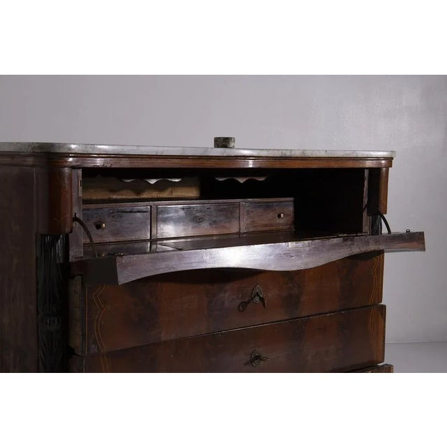 Italian Wooden Chest of Drawers, 1700s For Sale - Image 6 of 12