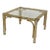 French Faux Bamboo Low Side Table of Brass and Glass For Sale