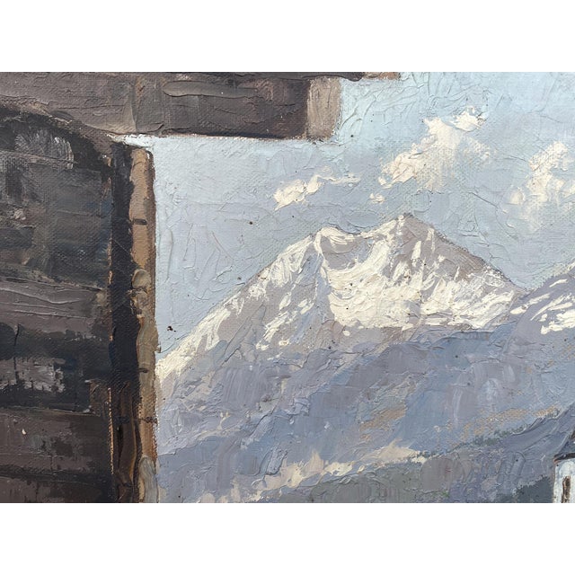 Humbert Heusser, Kippel and the Bietschhorn, 1920s, Oil on Canvas, Framed For Sale - Image 6 of 18