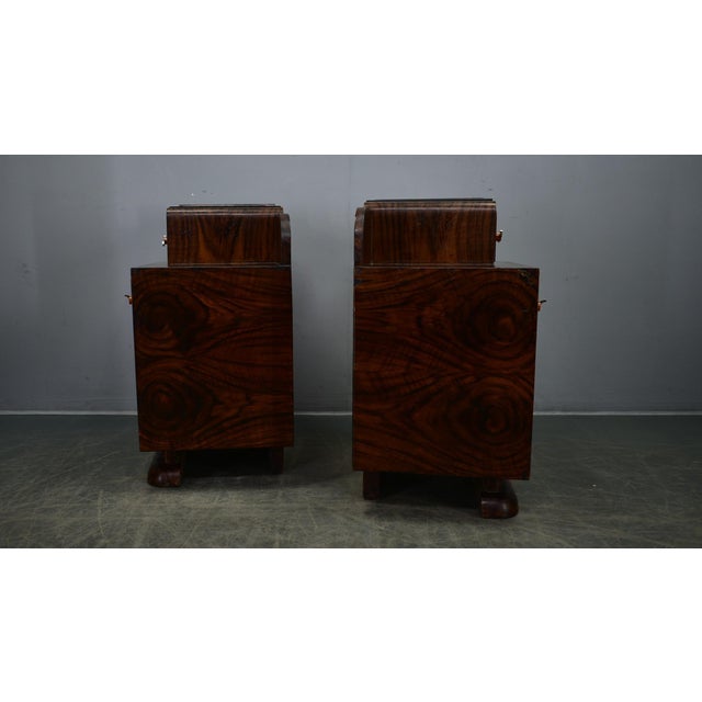 Art Deco Bedside Tables, Former Czechoslovakia, 1930s, Set of 2 For Sale - Image 12 of 18