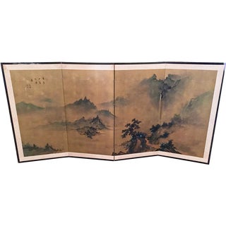 Early Asian Silk Wall Screen For Sale