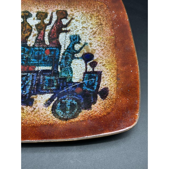 Limousin painted enamel on curved copper plate I have official proof of authenticity such as vintage catalogs, designer...