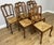 Vintage French Dining Chairs in Oak with Rush Seats, Set of 6 For Sale - Image 5 of 17
