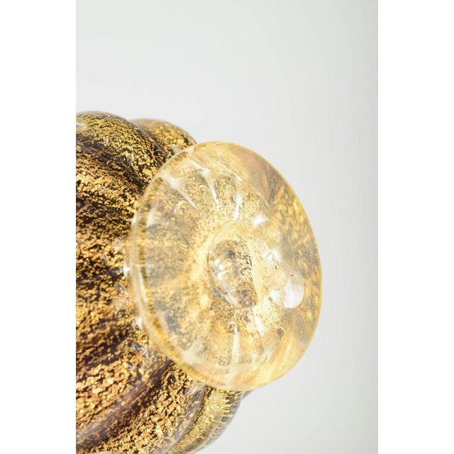 Vintage Murano Vase with Ribbed Body, 1960s For Sale - Image 4 of 5