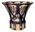 Art Deco Cut Glass Vase attributed to Johann Oertel for Carl Meltzer & Co., 1925 For Sale