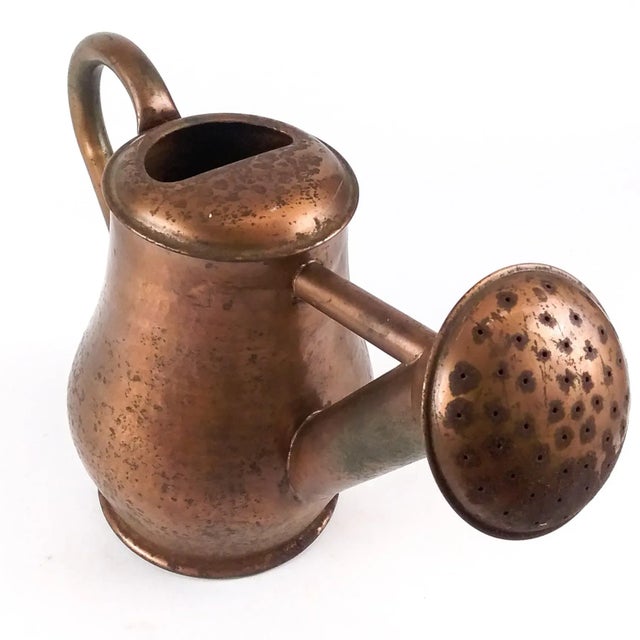Vintage Hand Formed American Copper Plated Watering Can For Sale - Image 11 of 11