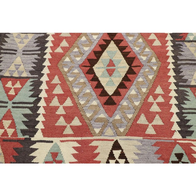 Vintage Persian Shiraz Kilim Rug, 03'02 X 04'10 For Sale - Image 4 of 9