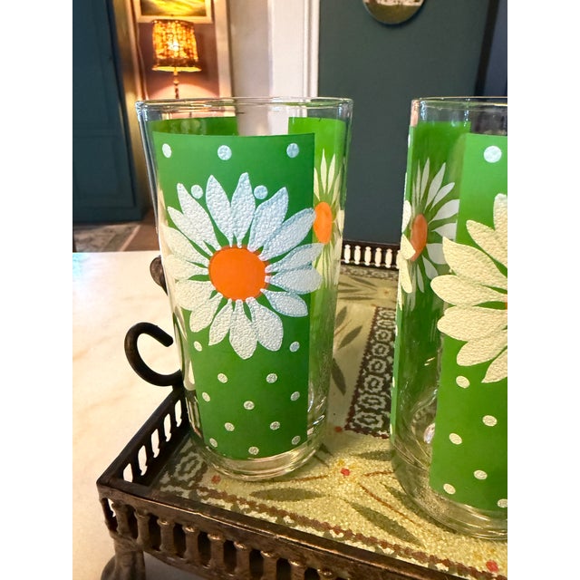 1960s Pasinski Mid-Century Signed Daisy Collins Glasses (Set of 8) - Rare For Sale - Image 10 of 13