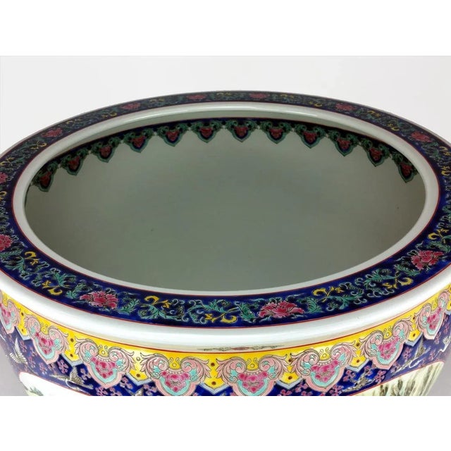 Famille Rose Fish Bowl For Sale - Image 9 of 11