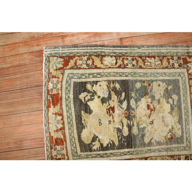 Persian Persian Senneh Floral Mini Rug no. j3370 For Sale - Image 3 of 6
