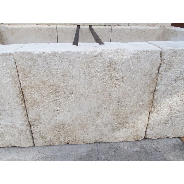 Large Sault Triple Spout Limestone Wall Fountain From Provence, France For Sale - Image 17 of 18