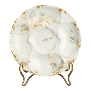 19th Century French Haviland Limoges Porcelain Oyster Plate For Sale