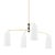Mitzi Evelyn 4-Light Chandelier, Aged Brass/Soft Black For Sale
