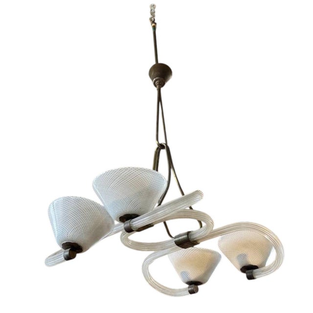 1960s Refined Murano Glass Chandelier by Barovier & Toso, 1960s For Sale - Image 5 of 9