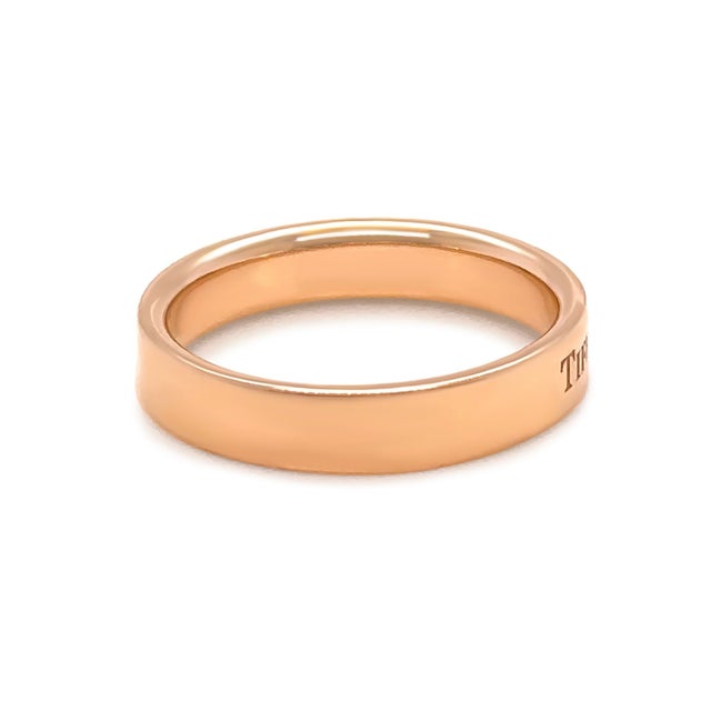 Tiffany and Co. Tiffany & Co. 18ct Yellow Gold Flat Band Ring 4.8g, Size 6.75 For Sale - Image 4 of 6