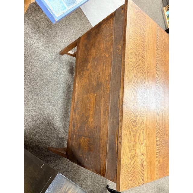 Antique Oak Index Card Size Us Treasury Dept. Cabinet Table For Sale - Image 4 of 15