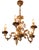 Chandelier in Brass with Onyx For Sale