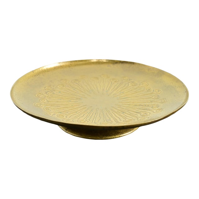 Tiffany Studios New York ‘Sea Anemone’ Bronze Doré Footed Tazza or Compote Dish For Sale