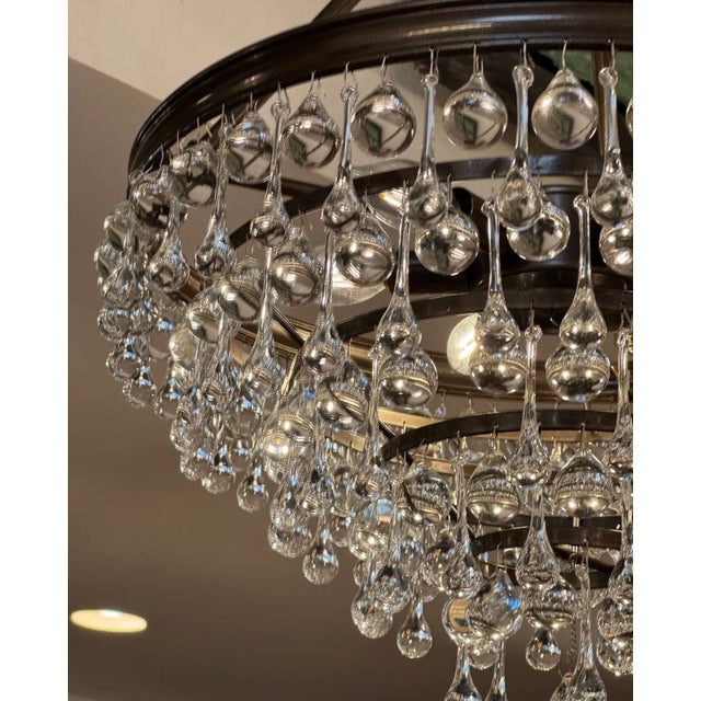 Chrome Crystorama Calypso Teardrop Chandelier For Sale - Image 8 of 12