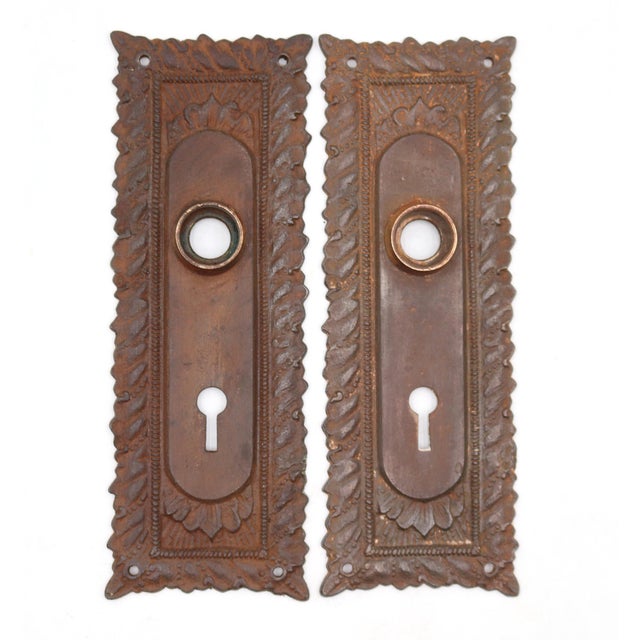 Antique Victorian Norwich Passage Door Knob Set For Sale - Image 10 of 12